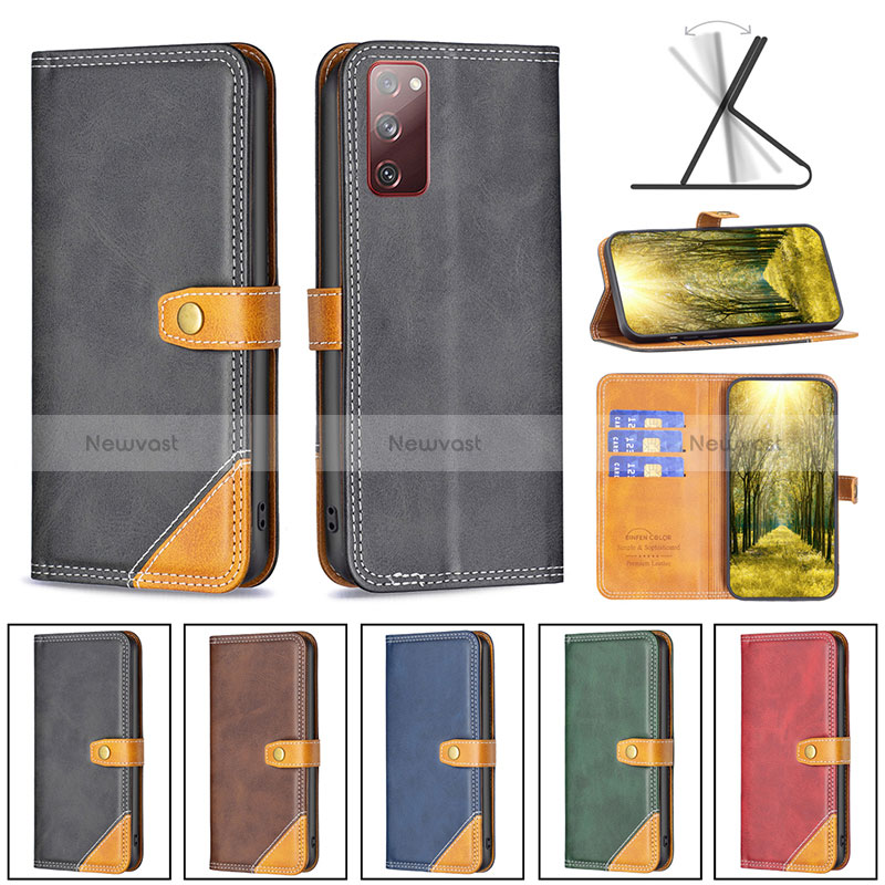 Leather Case Stands Flip Cover Holder B14F for Samsung Galaxy S20 Lite 5G