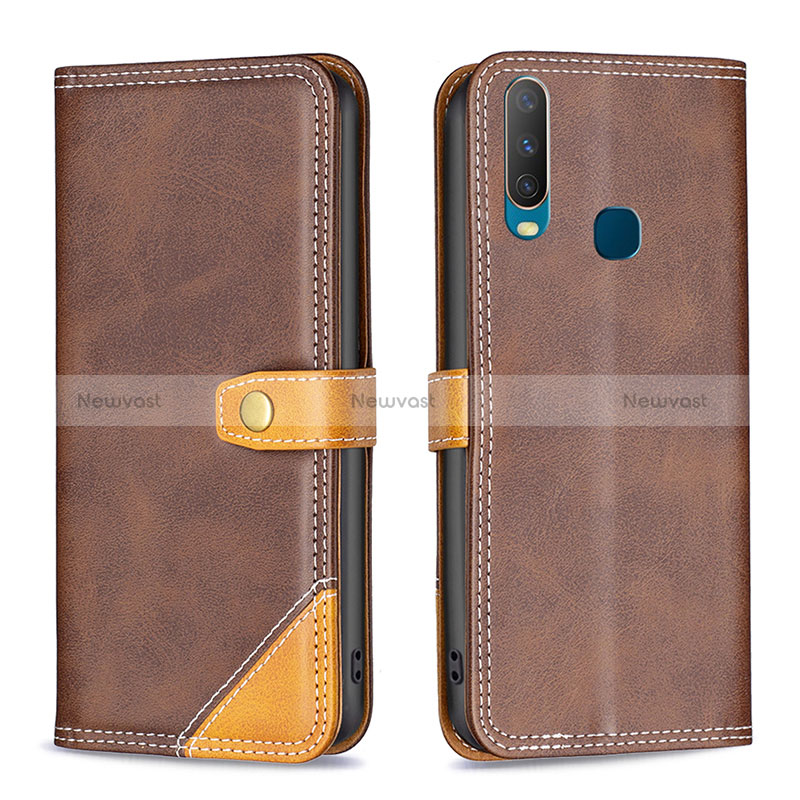 Leather Case Stands Flip Cover Holder B14F for Vivo Y11