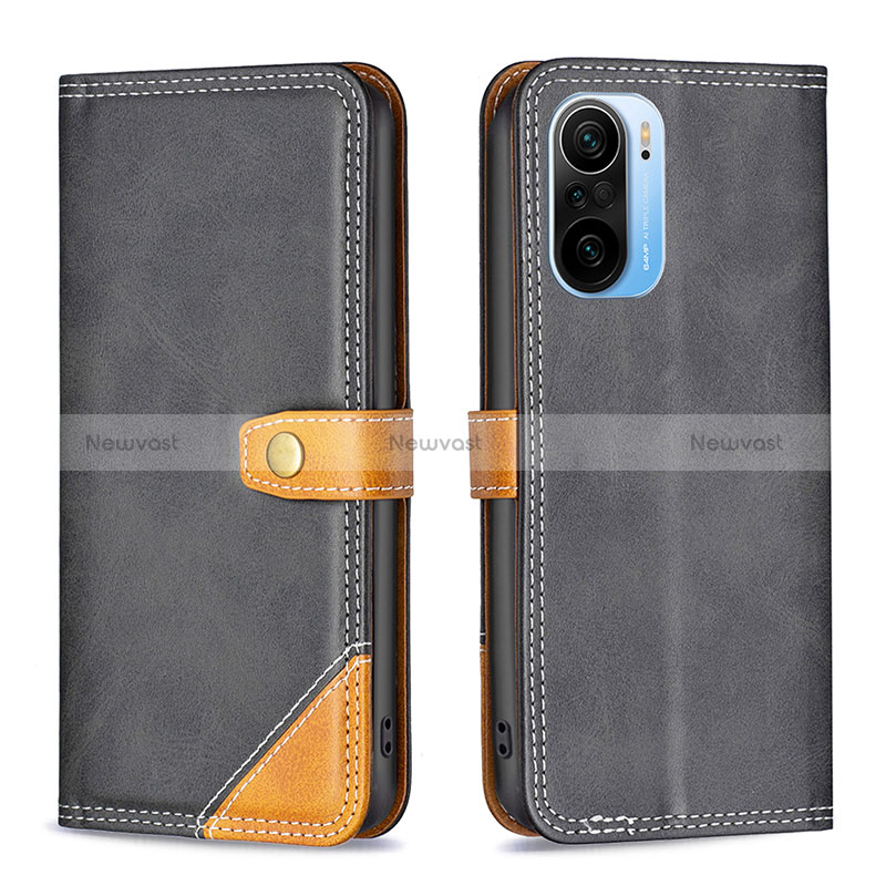 Leather Case Stands Flip Cover Holder B14F for Xiaomi Mi 11i 5G