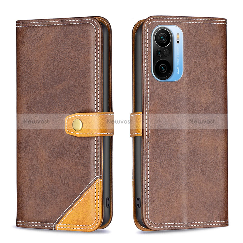 Leather Case Stands Flip Cover Holder B14F for Xiaomi Mi 11i 5G