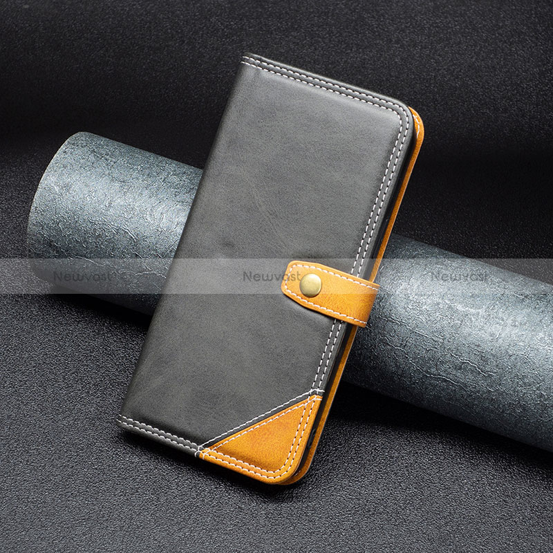 Leather Case Stands Flip Cover Holder B14F for Xiaomi Redmi Note 10 5G