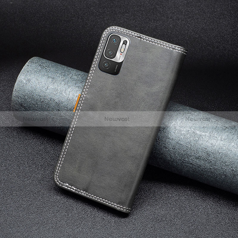 Leather Case Stands Flip Cover Holder B14F for Xiaomi Redmi Note 10 5G