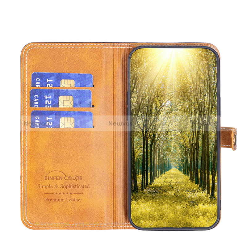 Leather Case Stands Flip Cover Holder B14F for Xiaomi Redmi Note 10 Pro 4G