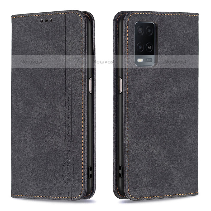 Leather Case Stands Flip Cover Holder B15F for Oppo A54 4G