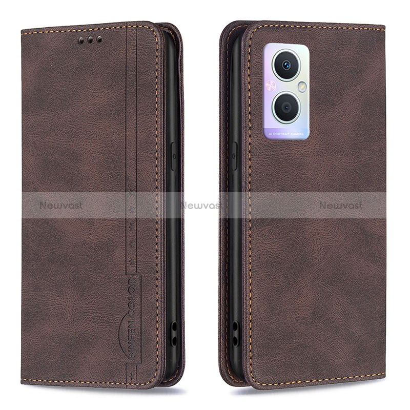 Leather Case Stands Flip Cover Holder B15F for Oppo A96 5G