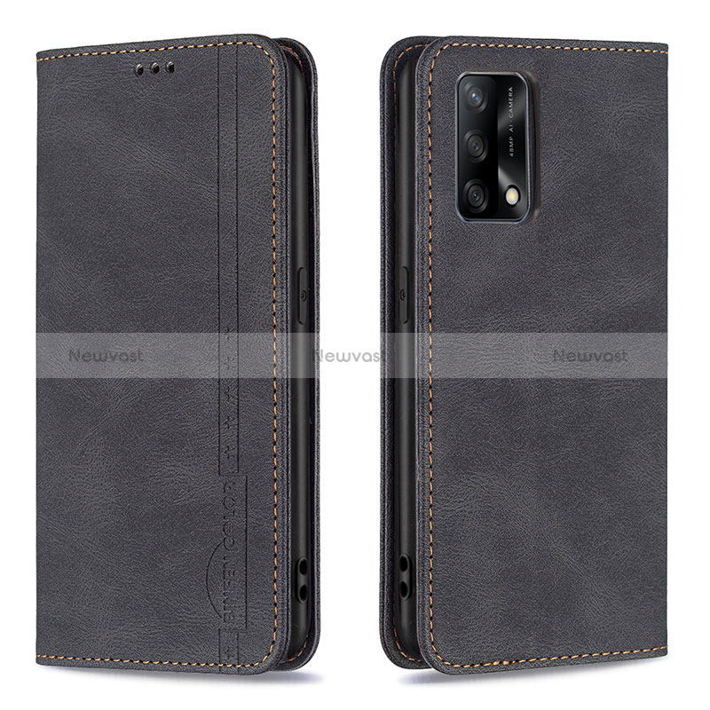 Leather Case Stands Flip Cover Holder B15F for Oppo F19