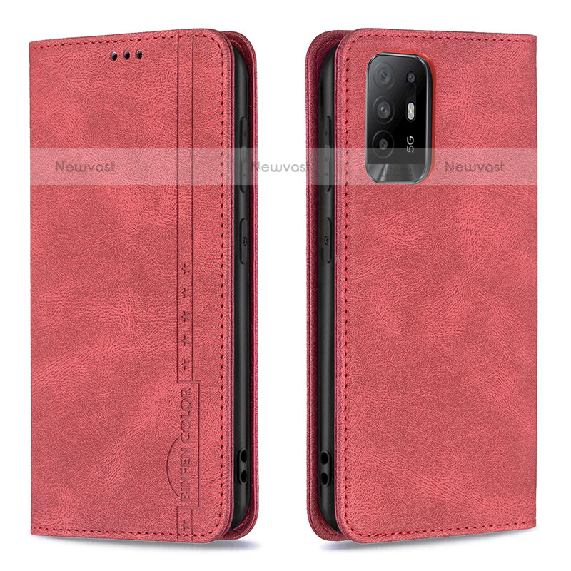 Leather Case Stands Flip Cover Holder B15F for Oppo F19 Pro+ Plus 5G