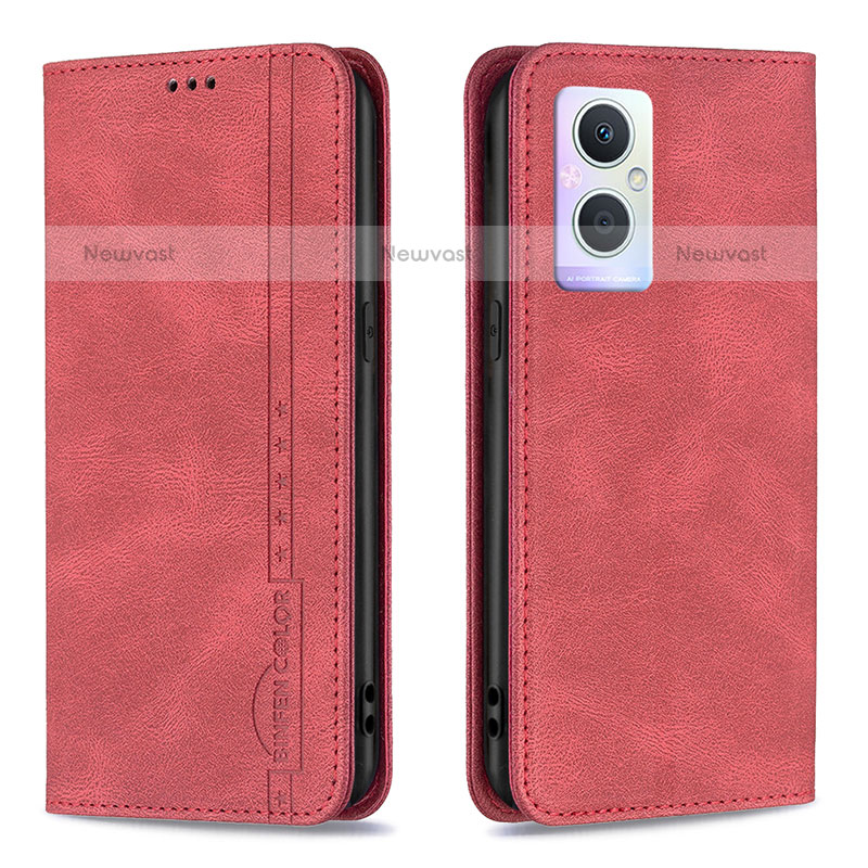 Leather Case Stands Flip Cover Holder B15F for Oppo F21 Pro 5G