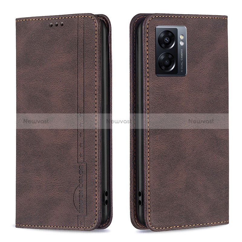 Leather Case Stands Flip Cover Holder B15F for Oppo K10 5G India