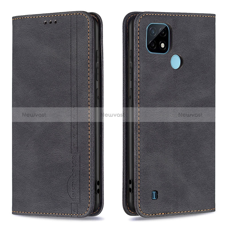 Leather Case Stands Flip Cover Holder B15F for Realme C21