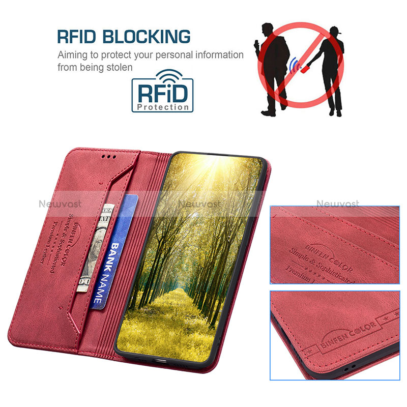 Leather Case Stands Flip Cover Holder B15F for Realme Q5i 5G