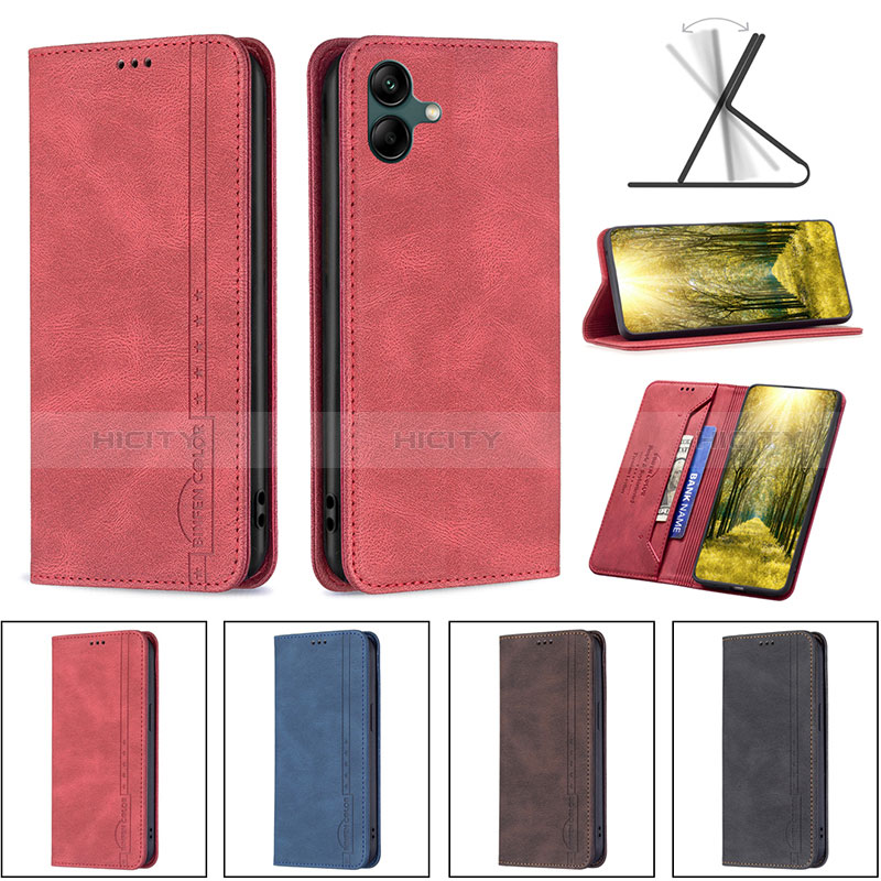 Leather Case Stands Flip Cover Holder B15F for Samsung Galaxy A04E