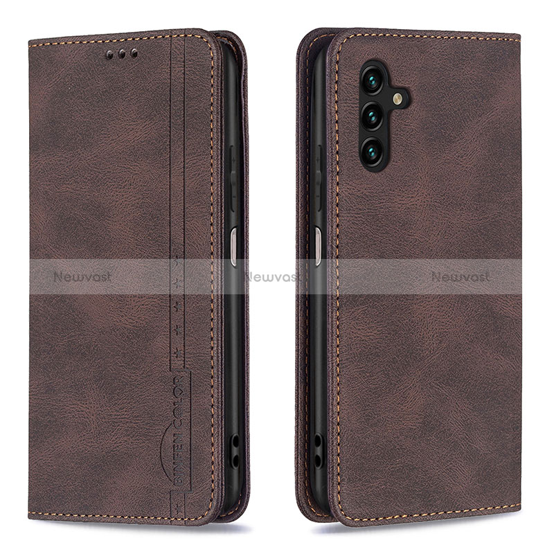 Leather Case Stands Flip Cover Holder B15F for Samsung Galaxy A04s