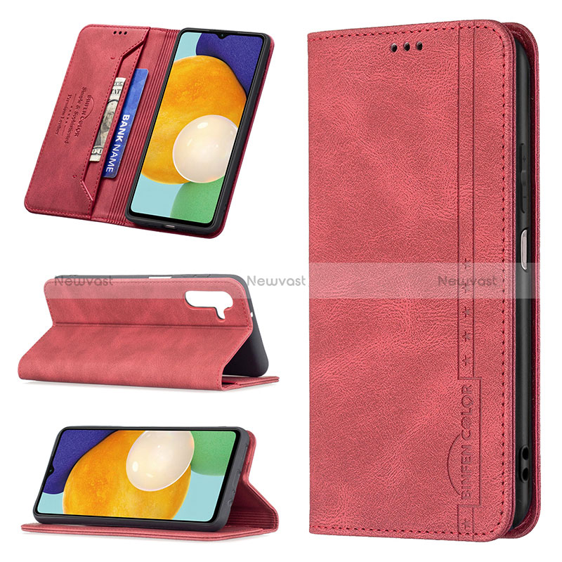 Leather Case Stands Flip Cover Holder B15F for Samsung Galaxy A04s