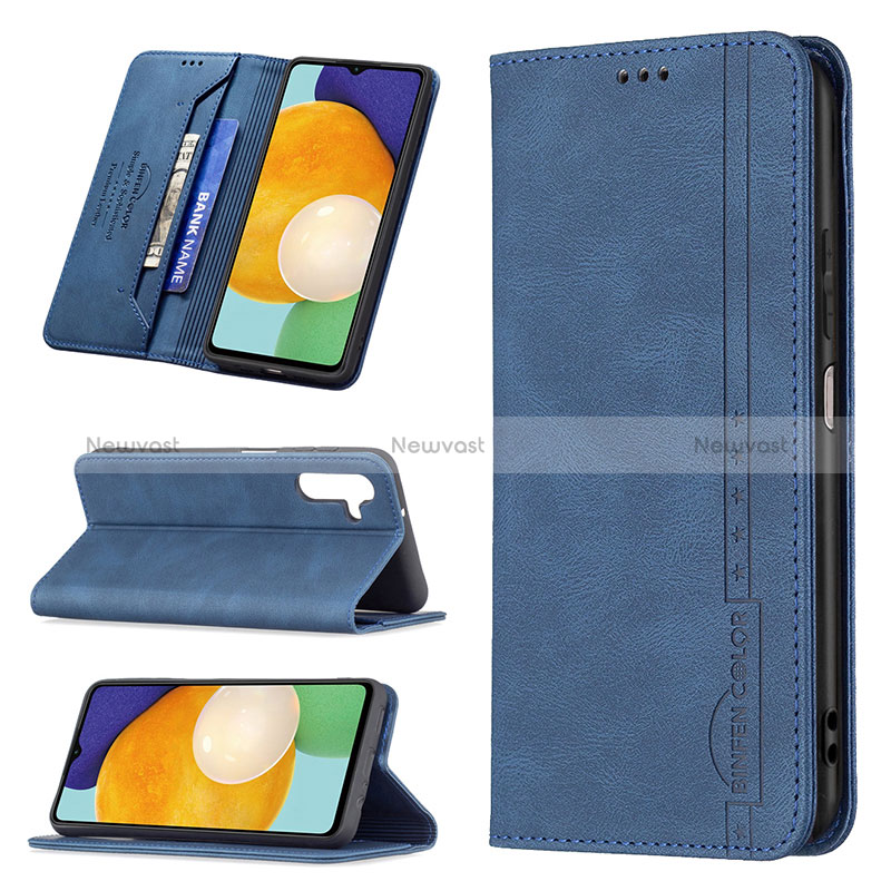 Leather Case Stands Flip Cover Holder B15F for Samsung Galaxy A04s