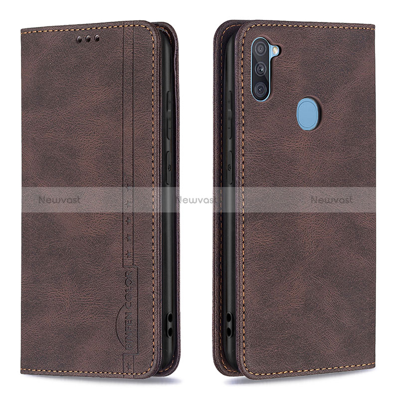 Leather Case Stands Flip Cover Holder B15F for Samsung Galaxy A11