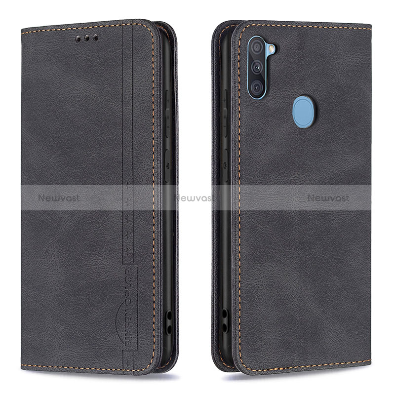 Leather Case Stands Flip Cover Holder B15F for Samsung Galaxy A11