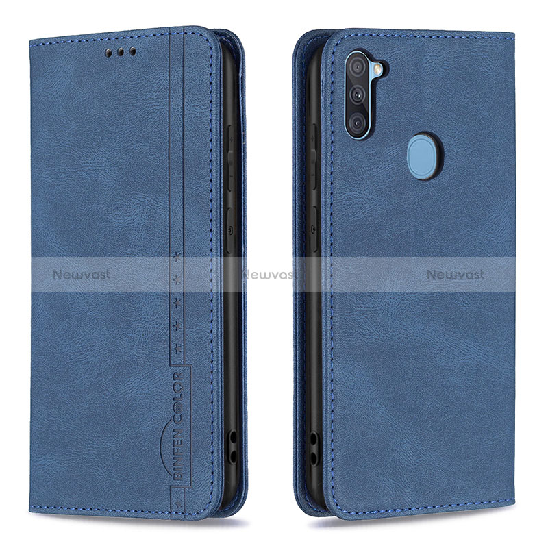 Leather Case Stands Flip Cover Holder B15F for Samsung Galaxy A11