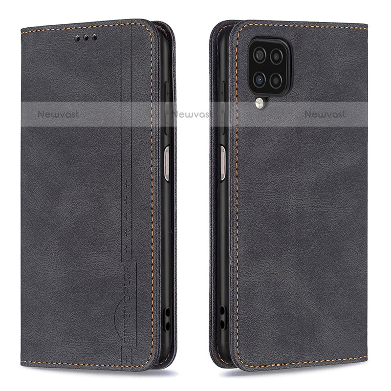 Leather Case Stands Flip Cover Holder B15F for Samsung Galaxy A12