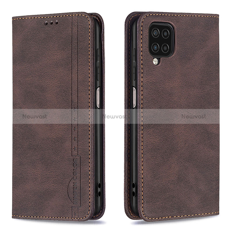 Leather Case Stands Flip Cover Holder B15F for Samsung Galaxy A12 5G