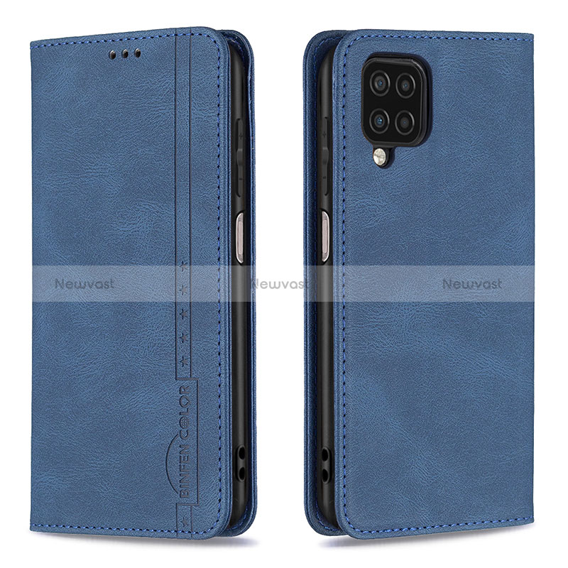 Leather Case Stands Flip Cover Holder B15F for Samsung Galaxy A12 5G