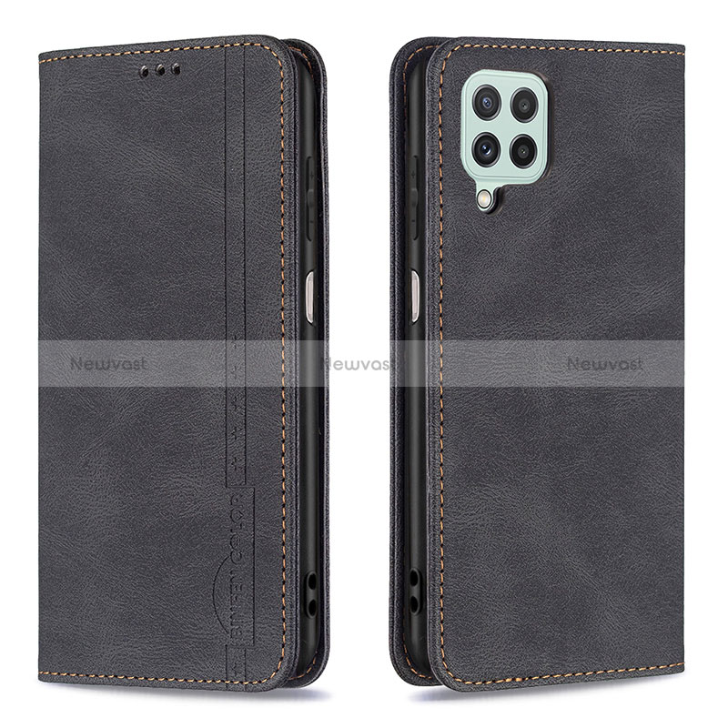 Leather Case Stands Flip Cover Holder B15F for Samsung Galaxy A22 4G