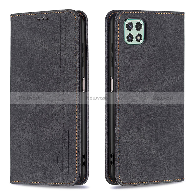 Leather Case Stands Flip Cover Holder B15F for Samsung Galaxy A22 5G