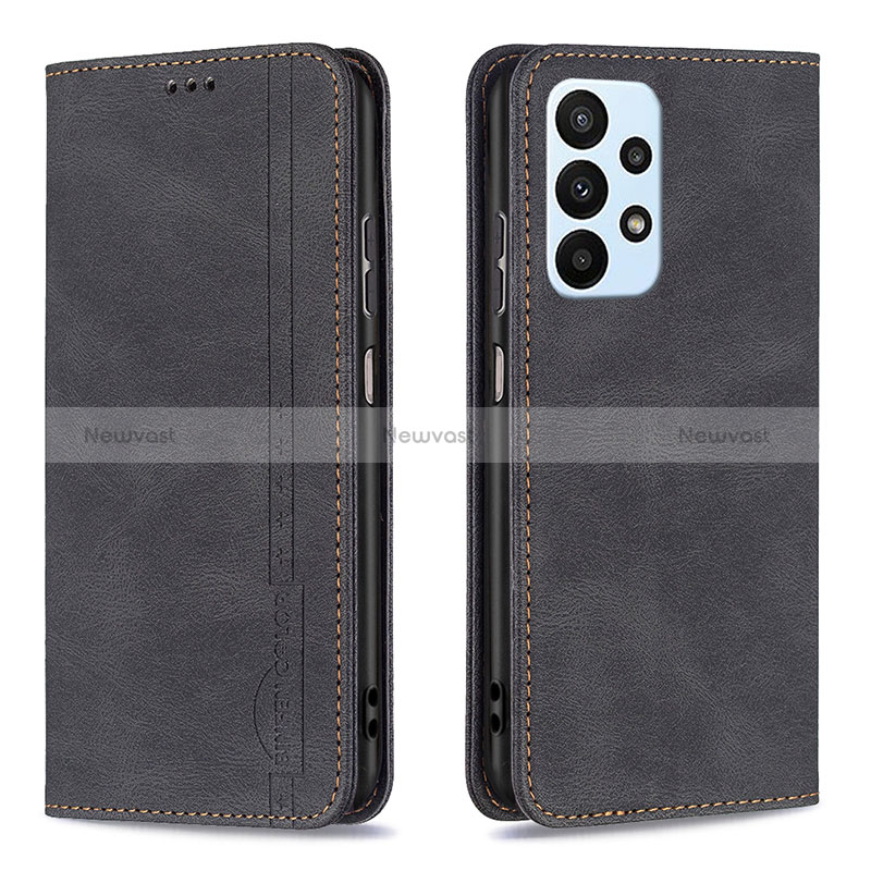 Leather Case Stands Flip Cover Holder B15F for Samsung Galaxy A23 4G