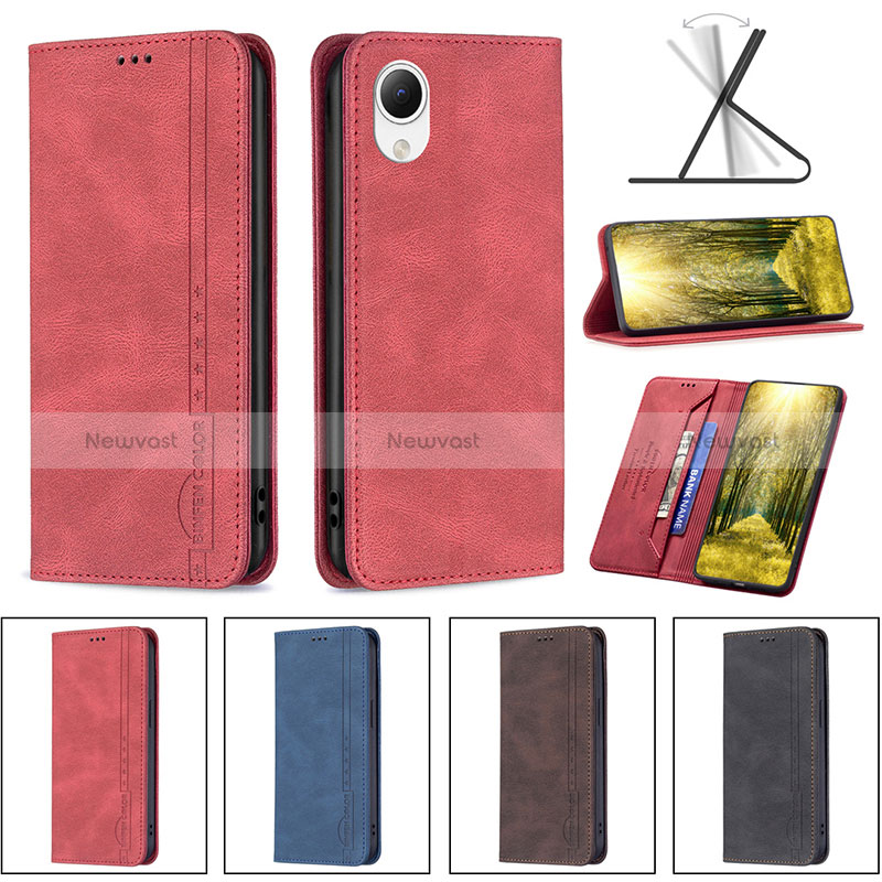 Leather Case Stands Flip Cover Holder B15F for Samsung Galaxy A23s