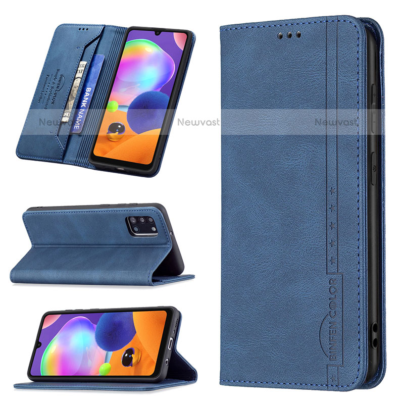 Leather Case Stands Flip Cover Holder B15F for Samsung Galaxy A31