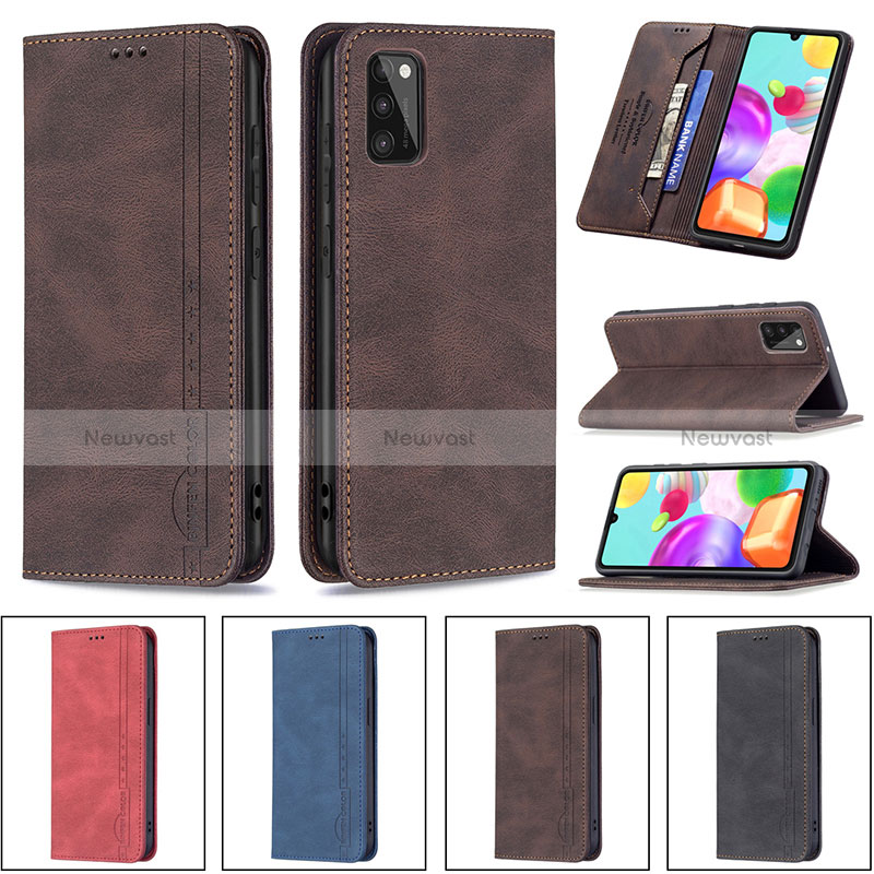 Leather Case Stands Flip Cover Holder B15F for Samsung Galaxy A41