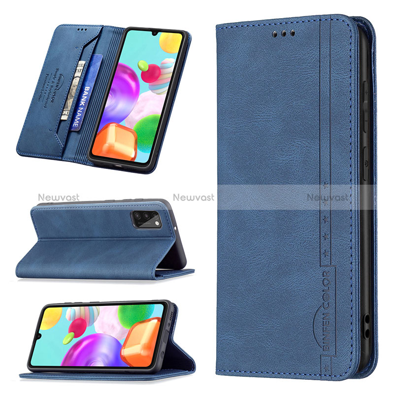 Leather Case Stands Flip Cover Holder B15F for Samsung Galaxy A41