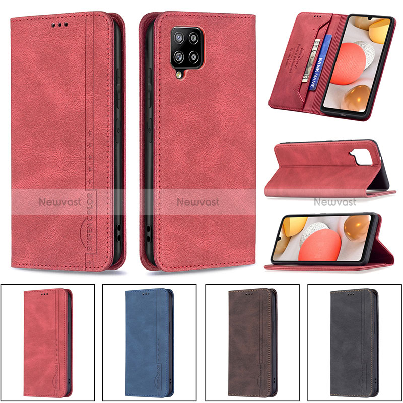 Leather Case Stands Flip Cover Holder B15F for Samsung Galaxy A42 5G