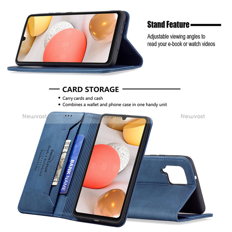 Leather Case Stands Flip Cover Holder B15F for Samsung Galaxy A42 5G