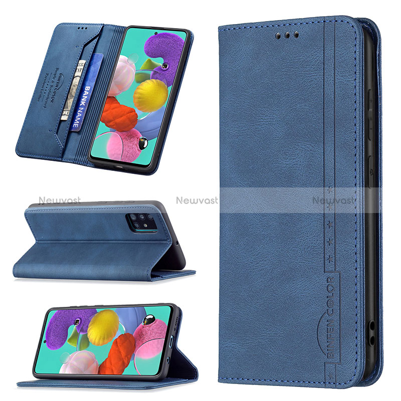 Leather Case Stands Flip Cover Holder B15F for Samsung Galaxy A51 5G