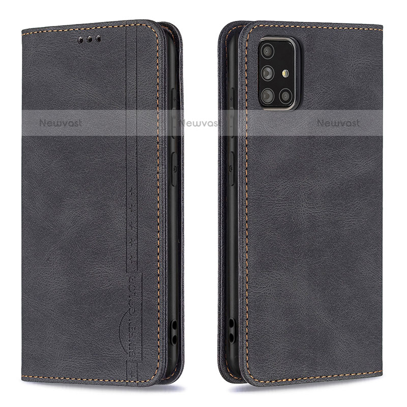 Leather Case Stands Flip Cover Holder B15F for Samsung Galaxy A71 4G A715