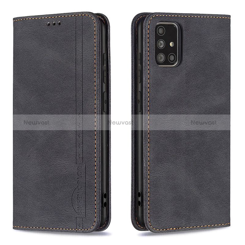 Leather Case Stands Flip Cover Holder B15F for Samsung Galaxy A71 5G