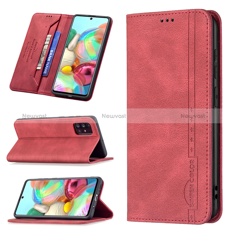 Leather Case Stands Flip Cover Holder B15F for Samsung Galaxy A71 5G