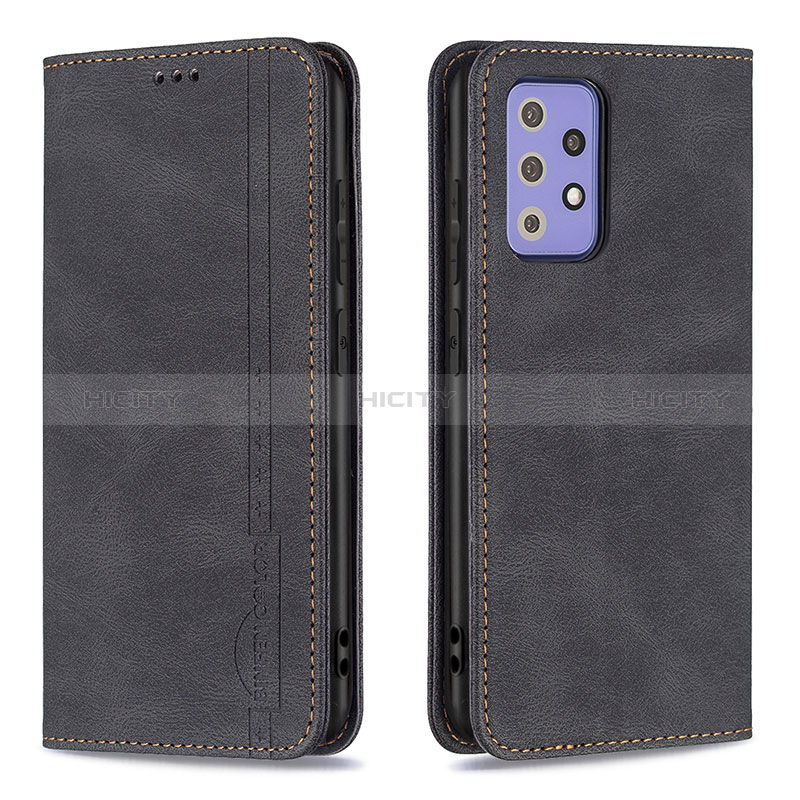 Leather Case Stands Flip Cover Holder B15F for Samsung Galaxy A72 4G