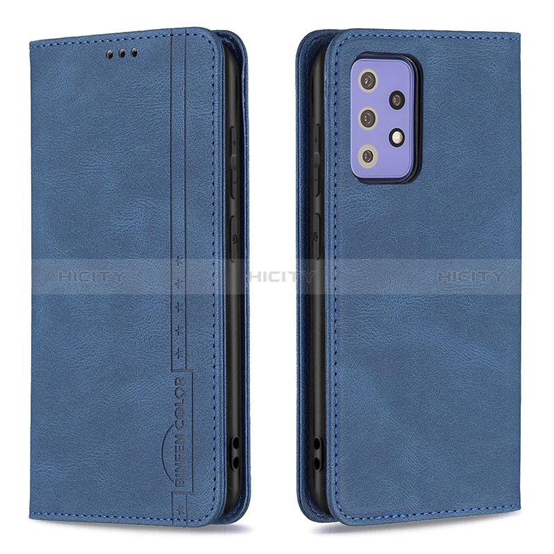 Leather Case Stands Flip Cover Holder B15F for Samsung Galaxy A72 4G