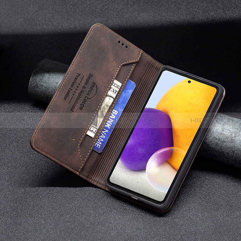 Leather Case Stands Flip Cover Holder B15F for Samsung Galaxy A72 4G