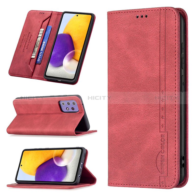 Leather Case Stands Flip Cover Holder B15F for Samsung Galaxy A72 5G