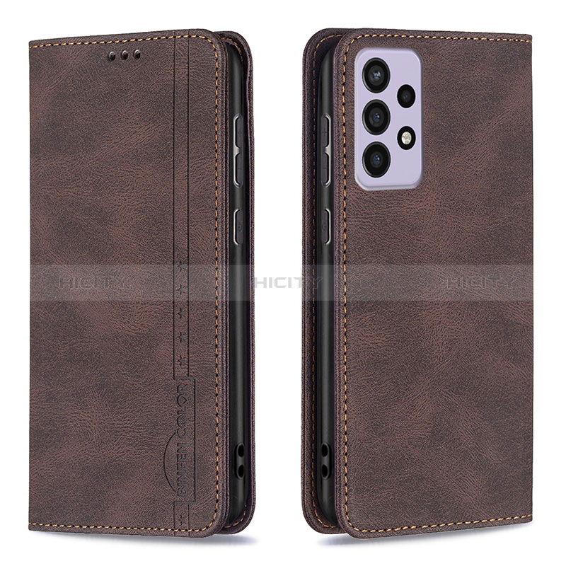 Leather Case Stands Flip Cover Holder B15F for Samsung Galaxy A73 5G