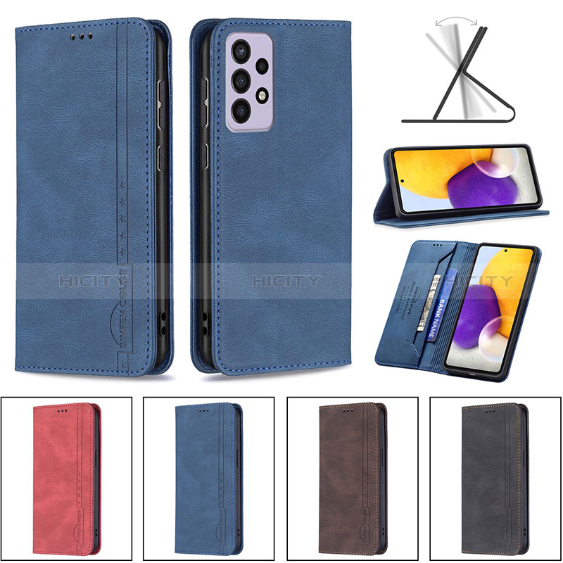 Leather Case Stands Flip Cover Holder B15F for Samsung Galaxy A73 5G