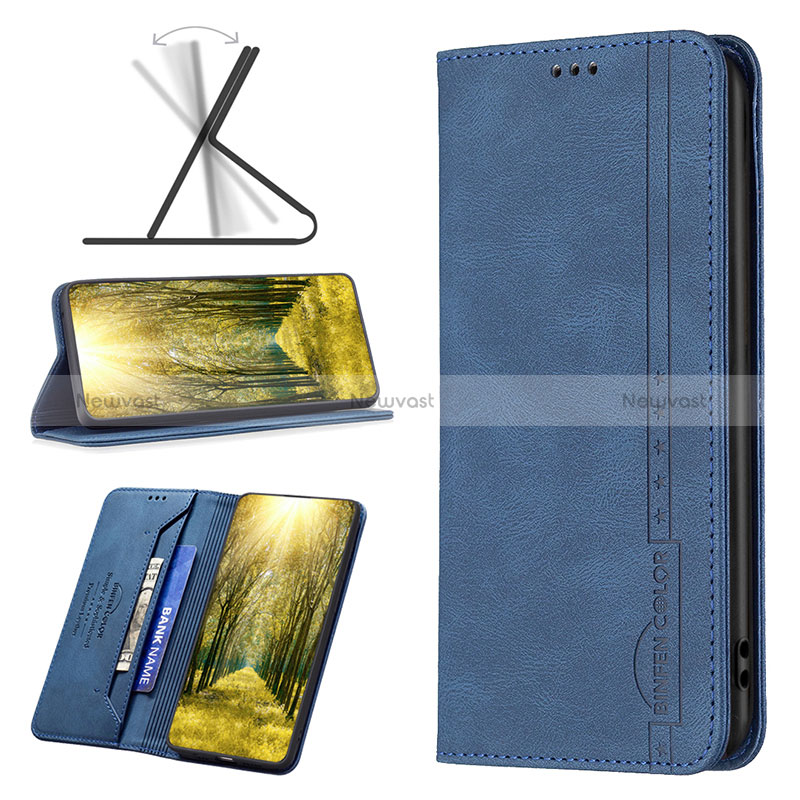 Leather Case Stands Flip Cover Holder B15F for Samsung Galaxy M04