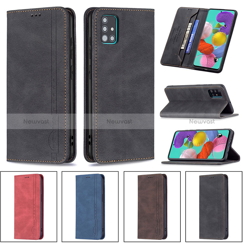 Leather Case Stands Flip Cover Holder B15F for Samsung Galaxy M40S