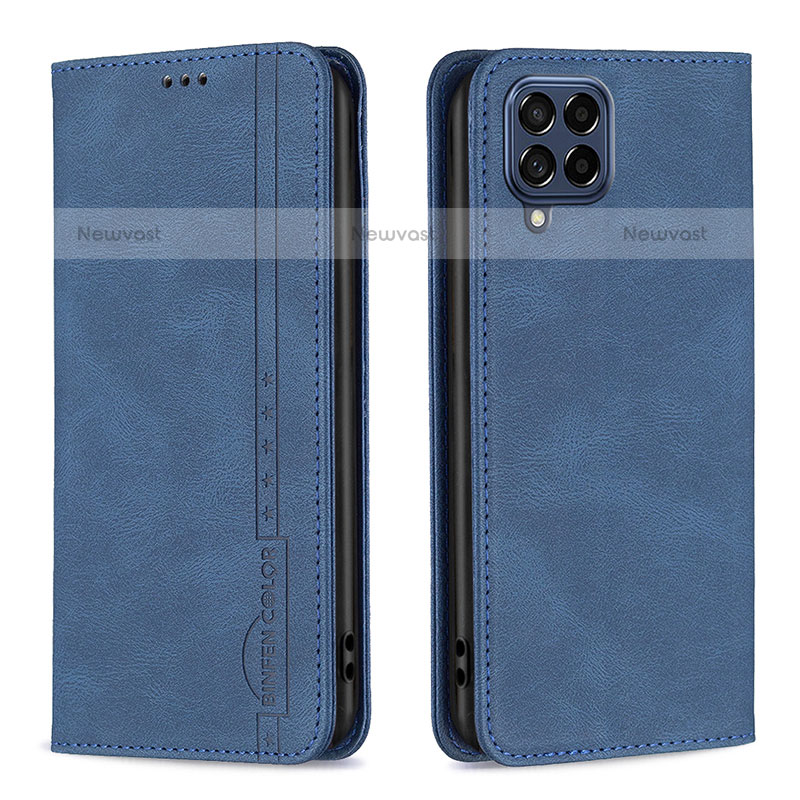 Leather Case Stands Flip Cover Holder B15F for Samsung Galaxy M53 5G