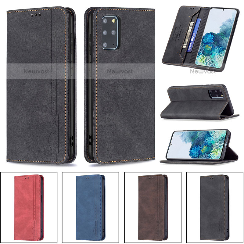 Leather Case Stands Flip Cover Holder B15F for Samsung Galaxy S20 Plus 5G