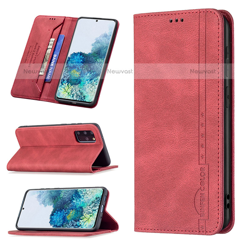 Leather Case Stands Flip Cover Holder B15F for Samsung Galaxy S20 Plus 5G