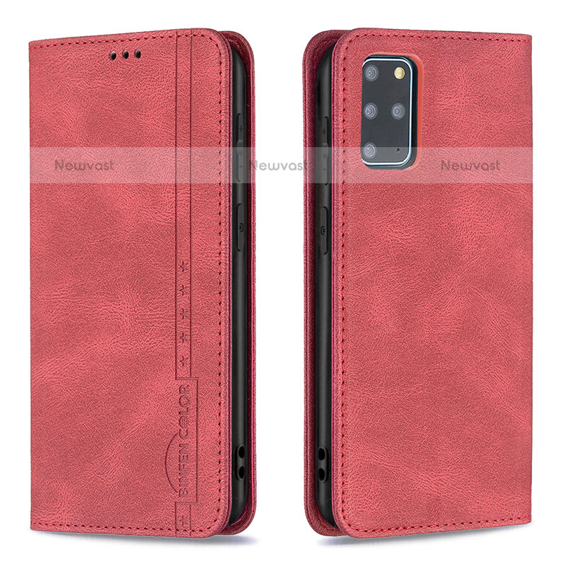 Leather Case Stands Flip Cover Holder B15F for Samsung Galaxy S20 Plus 5G Red